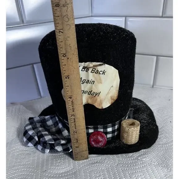 Frosty The Snowman Hat Corn Cob Pipe Fabric Decoration I’ll Be Back Someday New - Picture 9 of 9